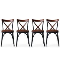 Set de 4 scaune Ekol, culoare Maro - 1