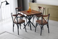 Set de 4 scaune Ekol, culoare Maro - 6