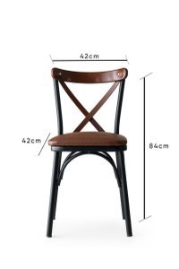 Set de 4 scaune Ekol, culoare Maro - 7