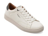 Pantofi sport PEPE JEANS albi, MS0048, din piele ecologica - 1