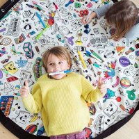 Covoras de joaca si saculet de jucarii 2in1 Toys Coloreaza-ma - 2