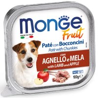 MONGE Fruit Miel si Mere, hrana umeda pentru caini XS-XL, 100g, fara cereale - 2