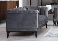Canapea 3 locuri Trendy Gri inchis 225x79x89 cm - 2