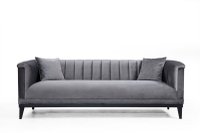 Canapea 3 locuri Trendy Gri inchis 225x79x89 cm - 3