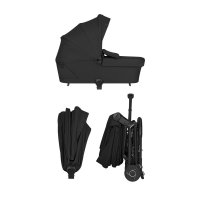 Carucior 2 in 1 Lionelo Sia Flex Negru, 7.6 kg, include landou pliabil pe cadru, ultracompact, pliere rapida cu o mana, copertina UPF50+, accesorii incluse, 0-48 luni, sustine 22 kg - 5