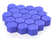 Set 20 capace prezoane 17" MOV INCHIS din Silicon pentru jante - 1