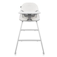 Scaun de masa Lionelo Dalia Gri Stone 2 in 1 transformabil, cu 2 suporturi pentru picioare, tavita detasabila, sustine 60 kg, 6 luni+, conform cu EN14988 - 2