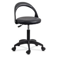 Scaun operativ rotativ OFF 1020, piele ecologica, negru - 1