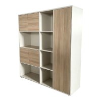 Biblioteca Chidi Bej 160x40x200 cm - Solutie Eleganta pentru Birou Modern - 2