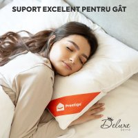 Pernă Deluxe cu pene și puf de gâscă, husă bumbac, 50x70 cm - 5