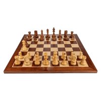 Piese sah Staunton 6 Dubrovnik cu Tabla de sah pliabila mahon - New edition - 1