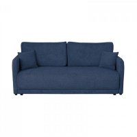 Canapea extensibila BERNA S, 3 locuri, cu arcuri si lada depozitare, albastru, 210x110x93 cm - 1