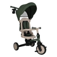 Tricicleta Multifunctionala Bebe Stars Urban 7 in 1, Scaun Reversibil, Pana la 25 kg, 1-5 ani, Culoare Forest Green - 1