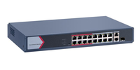 Switch PoE Hikvision DS-3E1318P-EI/M cu 16 porturi PoE si 1 port Gigabit - 1