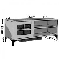Comoda TV Revival 125Lk - Alb - 5