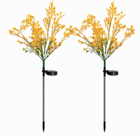 Set 2 Lampi solare LED tip FLORI DE RAPITA pentru gradina iluminare decorativa exterior - 1