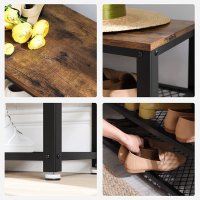 Bancheta de depozitare Vasagle, 73 x 30 x 45 cm, maro rustic - 6