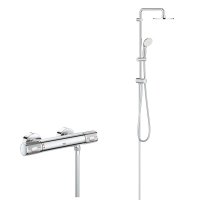 Coloana cabina dus termostat Grohe Grohtherm Performance, palarie 200mm, para de mana 3 tipuri de jet( 34776000,27389002) - 1