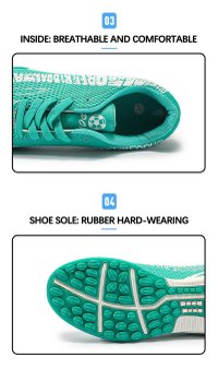 Ghete de fotbal copii, MBrands, 7.7 pentru teren sintetic, verde - 9
