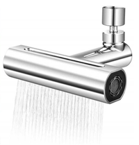 Robinet de bucatarie cu extensie 4 moduri curgere apa cascada picaturi de ploaie bule si 2 jeturi - 1