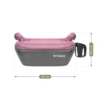 Inaltator auto copii I-Size cu isofix Tulano Avignon Cabby 30 PinkGrey 125-150 cm,suport pahar inclus,husa din material ultra soft,omologat R129 - 4