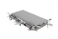 Aparatoare pentru patut Sensillo Waffle Mice Grey 180x30cm cu doua fete din bumbac, umplutura antialergica,prindere cu panglici - 1