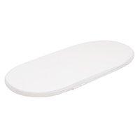 Saltea pentru landou New Baby Standard, Husa detasabila din bumbac, Spuma poliuretanica, 75x35x3.5 cm, 0 luni+, Alb - 1