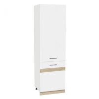 Soldat 60 YANA, 2 usi, corp alb, fronturi alb + sonoma, 60x60x200 cm - 1