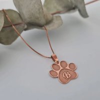 Lantisor cu labuta din argint 925 placat cu aur roz 18K - 1