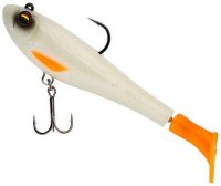 Swimbait Biwaa Spinjet Pearl White, 13 cm, 30 g, cu coada articulata - 1