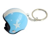 Breloc Chei Model Casca Moto Albastru - 1
