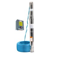 Pompa Submersibila cu Convertizor de Mare Viteza, IBO 3IBQ 5-10, 2.2KW, 150 l/min, H-130 m, 230V - 1