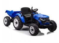 Tractor electric Nichiduta Speed Track Blue cu remorca, acumulator 24V8Ah, 2 motoare x 200W, roti EVA si telecomanda 2.4G - 5