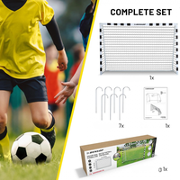Poarta de fotbal Dunlop, 300 x 200 x 90 cm, cu cadru metalic - 2