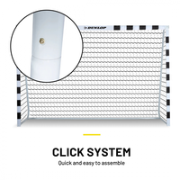 Poarta de fotbal Dunlop, 300 x 200 x 90 cm, cu cadru metalic - 4