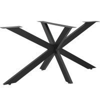Homs 30627 - Picioare metalice pentru masa, negre, 120x68x71 cm - 1