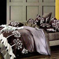 Lenjerie de pat din finet 6 piese (m384) cu imprimeuri elegante - 1