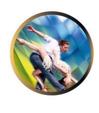 Emblema colorata pentru medalii si cupe - Dansatori 50mm - 1