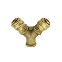 Distribuitor aer comprimat cu 2 capete de cuplare Ludecke DWS38ES, 3 8  , O9 mm - 1