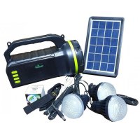 Kit solar CL-18 cu radio și lanternă 10W  + 3 becuri - 1