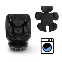 Scaun auto Kidwell GoCar Negru cu isofix, grupa 40-135 cm, i-Size, omologare R129, rotativ 360, protectie laterala ASP - 6