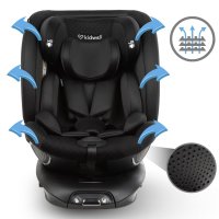 Scaun auto Kidwell GoCar Negru cu isofix, grupa 40-135 cm, i-Size, omologare R129, rotativ 360, protectie laterala ASP - 8