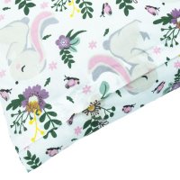 Fata de perna pentru copii Kerstin Bunny Pink 40x60 cm,realizat din bumbac certificat OEKO TEX,inchidere cu fermoar - 1
