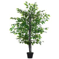 Arbore Artificial de Banan Outsunny, 145 cm, Planta Decorativa Fara Intretinere | Aosom Romania - 1