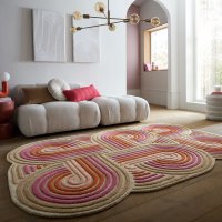 Covor Spiral Shaped Wool Roz 160x230 cm de la Flair Rugs - 1