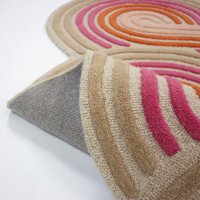 Covor Spiral Shaped Wool Roz 160x230 cm de la Flair Rugs - 2