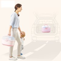 Cutie depozitare si uscare biberoane Little Mom, portabila cu maner, cu colector de apa detasabil, dimensiune 33 x 26 cm, Storage Box Pink - 5
