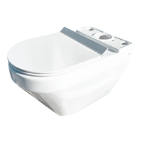 Vas WC Cersanit Compact BTW Crea Oval Clean On 010/020 cu Capac Soft Close K114-023 - 1