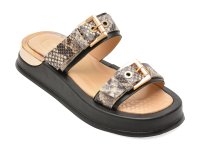 Papuci GOLD DEER negri, 458Y026, din piele naturala - 1
