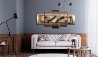Tablou - Delicate shapes and warm colors 200x100 cm - 2